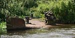 Concrete Barge the River Weaver Navigation